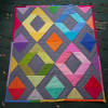 Rainbow Diamonds Mini Quilt
