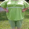 Peasant Blouse and Gingham Capri Pants