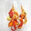 Pretty Fabric Chandelier Earrings