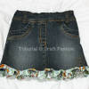 Ruffly Denim Skirt