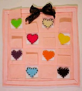 Felt Heart Memory Game 