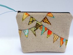 Bunting Make-up Bag bunting bag Sewing up a Storm