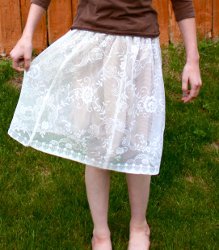 Tablecloth Lace Skirt Tutorial