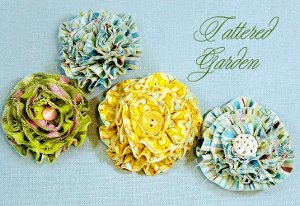 Tattered Flowers for Embellishment